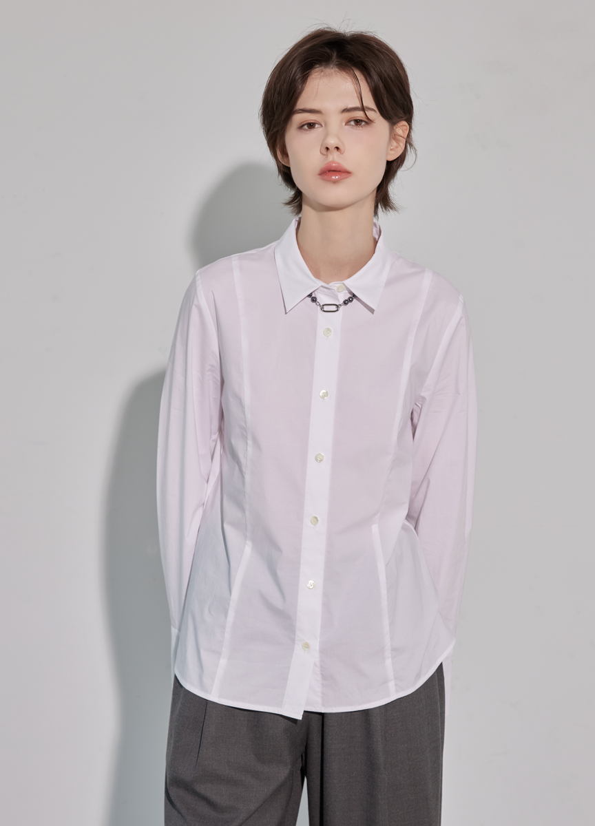 棉質收腰設計襯衫